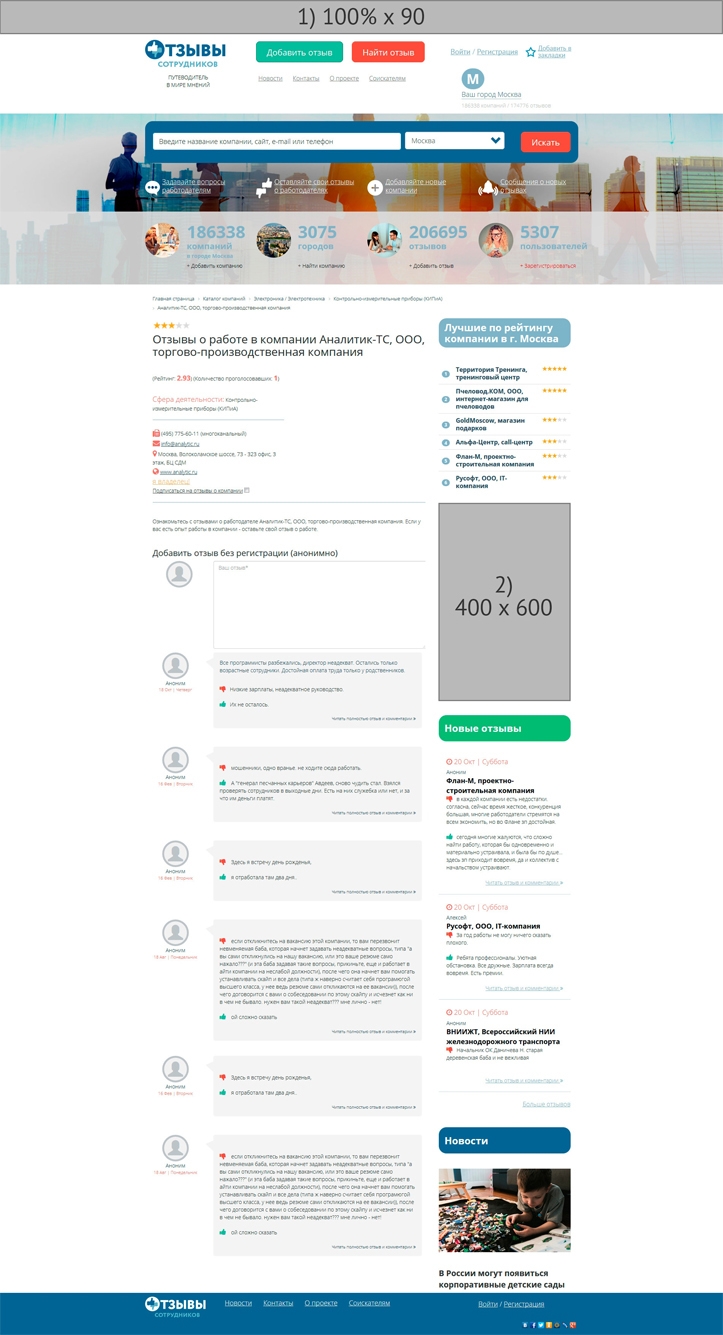 Реклама на сайте